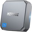 Mini PC NiPoGi AK2 Plus processeur Intel Alder Lake N100, 16 Go de RAM DDR4, SSD de 512 Go, Windows 11, Gris-0