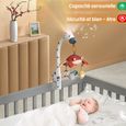 PIMPIMSKY Mobile de lit de bébé télécommandé - éclairage de projection et musique contrôle du volume rotation cou de tube pliable-0