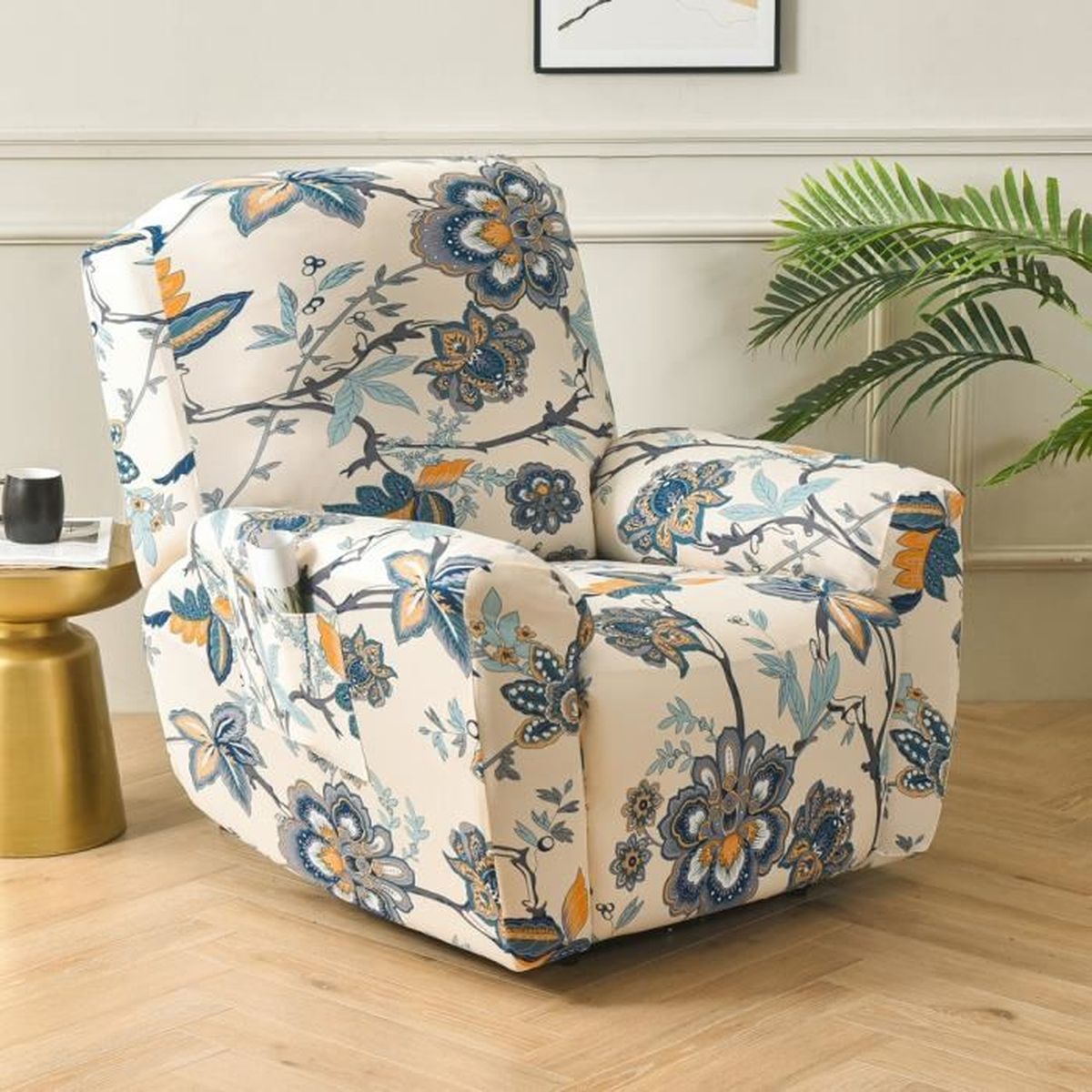 4 Housses De Chaise Inclinable XL – Microfibre Bleu Marine – Taille Oversize Avec Scratch