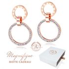 Ravissantes Boucles d'oreilles femme Cercles Baignées dans l'Or. Coffret cadeau femme offert. Cadeau Noël, anniversaire. 2SPLENDID®