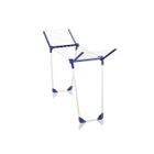 Étendoir à linge Leifheit Pegasus 120 Solid Bath 81720, séchoir à linge adapté aux baignoires, tancarville 12m d'étendage, blanc