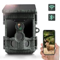 Caméra de chasse WIFI 4K 46MP avec panneau solaire et vision nocturne - CAMPARK
