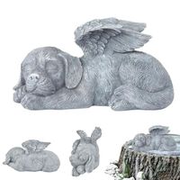 Statue-statuette decorative- Figurine de Chien -mini statue d'animal pour pierres tombales ou décoration de pelouse12X5X6 cm