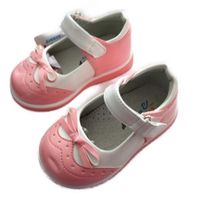 Chaussures Babies en Cuir Verni Blanc et Rose pour Fille - Pointures 21 à 26