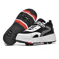 Chaussures à Roulettes Enfants KS™ - Noir - Sneakers Garçons Filles Automatique De Patinage