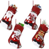 Chaussette De Noël Personnalisé,6Pcs Porte-Bonbons Bas Du