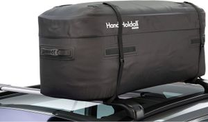 COFFRE DE TOIT Unique HandiHoldall 175 litres Waterproof Soft Roof Box - Sac de Toit Pliable avec Base Solide - Noir