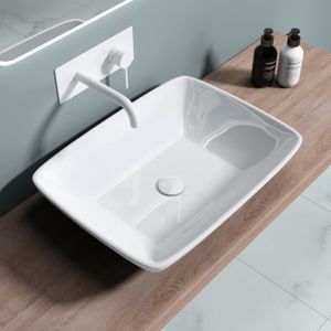 Lavabo vasque à poser blanc 62cm lave main Sogood colossum-807 62,5x34,5x17,5cm 