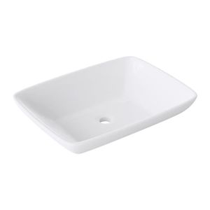 LAVABO - VASQUE Vasque de salle de bains - Mai & Mai - Lave main évier rectangulaire en céramique blanc - Sans trop-plein