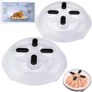 couvercle de plat pour micro-ondes avec ouverture de vapeur Cloche magnétique pour micro-ondes pour éviter les éclaboussures 30 cm