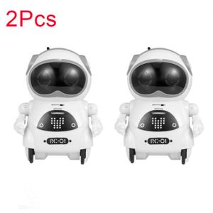 ROBOT - ANIMAL ANIMÉ 2 pièces Blanc - Mini Robot jouet de poche, 939A, 