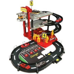 VOITURE - CAMION Garage Ferrari Race&Play 3 niveaux avec 1 voiture à l'échelle 1/43ème - BURAGO