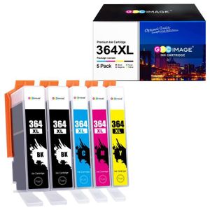 Cartouche d'encre compatible 364XL H364XLB/CL Noir et couleurs  (P3KH364B/CLXL) - Toner Services