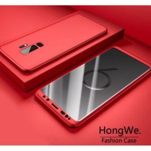 COQUE - BUMPER Coque Intégrale 360 Rouge Samsung Galaxy Note 8 Avec Film de Protection Souple - HongWe.