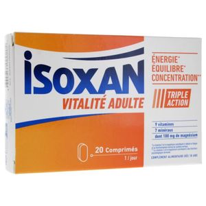 TONUS - VITALITÉ 78593 Isoxan Vitalité Adulte 20 Comprimés
