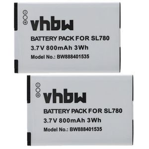 Batterie téléphone vhbw 2x Batteries compatible avec Bintec-Elmeg D14