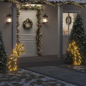 VOILE D'OMBRAGE vidaXL Décoration lumineuse météore de Noël avec piquets 115 LED 89 cm 357730