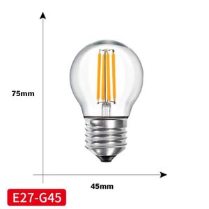 Osram Ampoule LED à Filament Blanc Chaud 2700K Forme Edison Équivalent 25W 2W Culot E27 