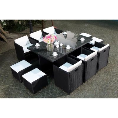 Le Vito Salon Jardin Noir Encastrable En Resine 10 Personnes Achat Vente Ensemble Table Et Chaise De Jardin Salon Encastrable 10 Pers Cdiscount