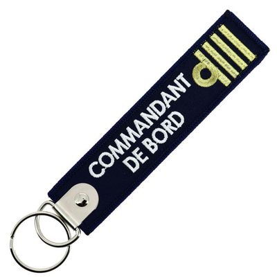 Porte-clés Rond De 3.5 Cm De Diamètre Gendarmerie Nationale Finition Or