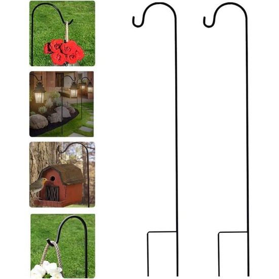 Crochet Suspension Support De Suspension En Fer Pour Plantes, Crochet Mural Extérieur Pour Mangeoire à Oiseaux, Lanterne, Carillon, Panier De Fleurs, Noir | Leroy Merlin Crochets Muraux Fer Forgé