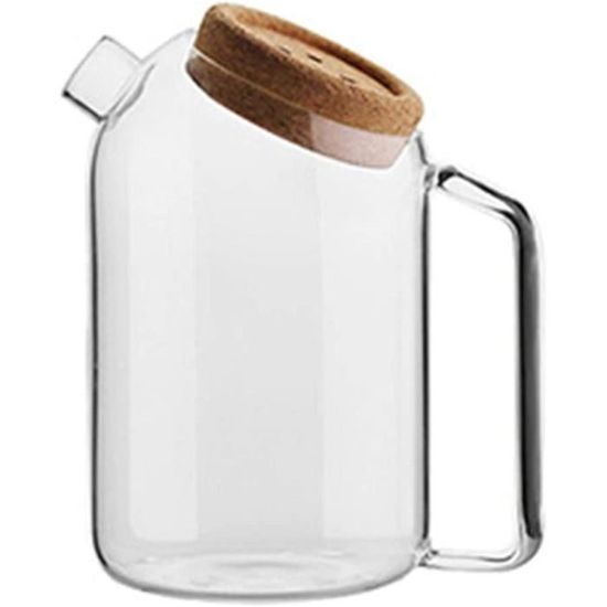 SILBERTHAL Carafe à Eau 1L En Verre Borosilicate Avec Filtre Infuseur Amovible & Couvercle Inox - Idéale Pour Infusions, Detox, Fruits & Charbon Actif