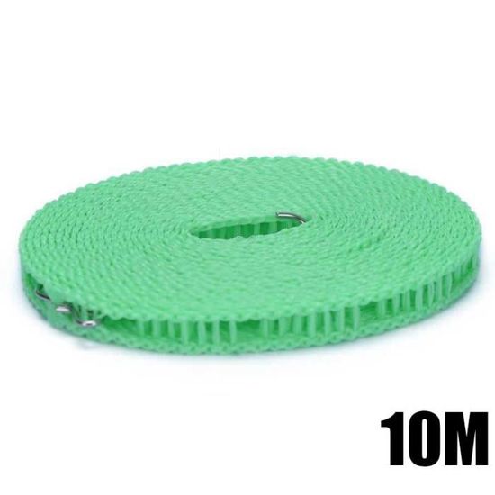 Corde à linge coupe-vent extérieure de voyage portable avec 12 clips (blanc) FILET A LINGE