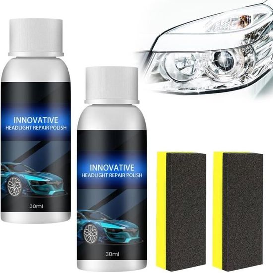 Kit De Restauration De Phares De Voiture - Tasse D'atomisation 600ml, Système De Polissage Pour Phares Jaunis/opacifiés - 8