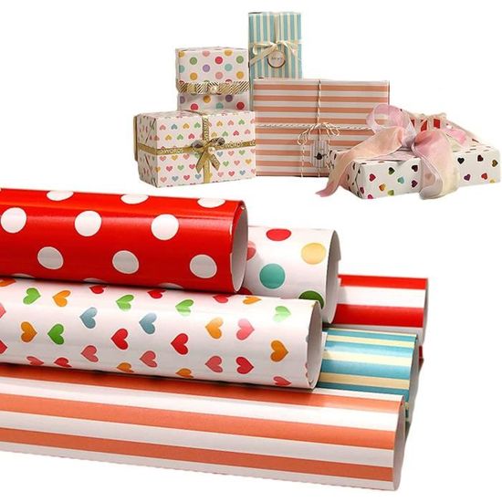 Papier Cadeau pour Enfants, Feuilles De Papier d'emballage Cadeau pour  Anniversaire, Vacances, Mariage, Cadeau de Naissance - 6[438] - Cdiscount  Beaux-Arts et Loisirs créatifs