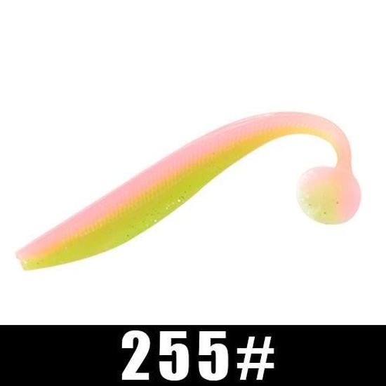 3/5Pcs Pêche Tail T-Type de Lure Worms 8/12cm Poissons doux appâts artificiels Worm Leurres