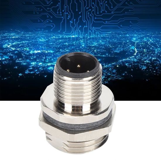 Connecteurs M12 5 Broches Code A - Lot De 2 Connecteurs Femelles Droits Industriels IP67 Pour Câblage Extérieur - 3