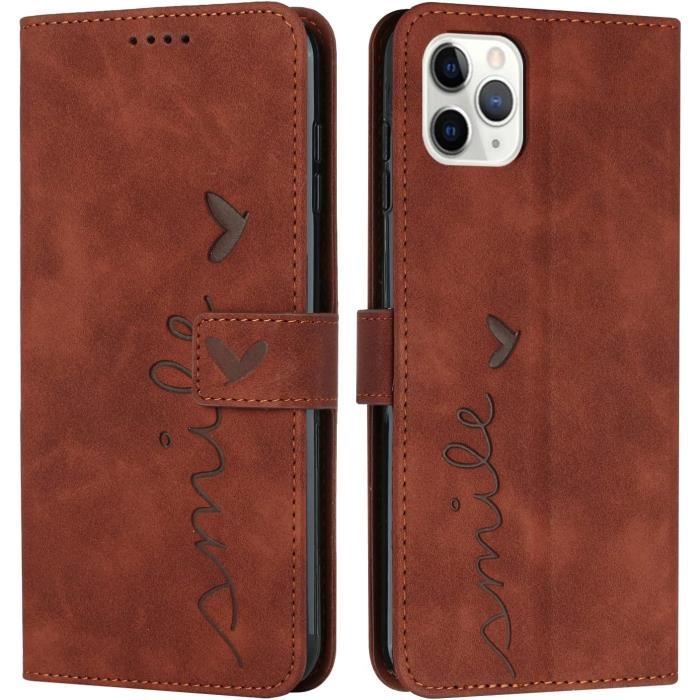 QLTYPRI Coque Pour IPhone 17 Pro Max Etui Avec RFID Blocage, Housse En Premium Cuir Pochette Portefeuille Rabat Clapet Case Porte Carte Magnétique Étui Pour IPhone 17 Pro Max - Marron