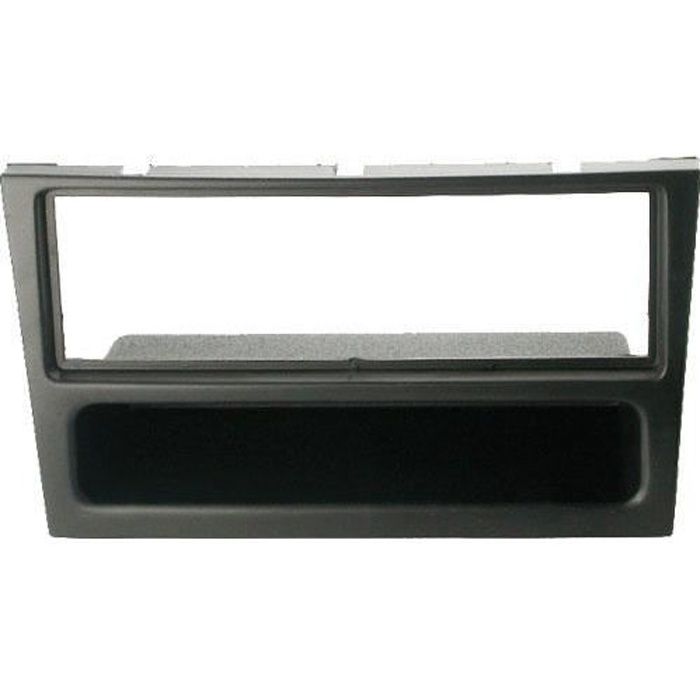 Facade autoradio 1Din Opel Combo C/ Corsa C/ Meriva avec vide-poche - Anthracite Rubber-touch