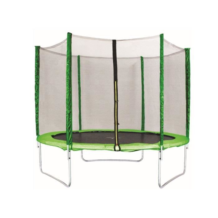 Trampoline Extérieur Ø 2,44 m 150 Kg Filet de sécurité 180cm Tapis de saut 6 Poteaux rembourrés