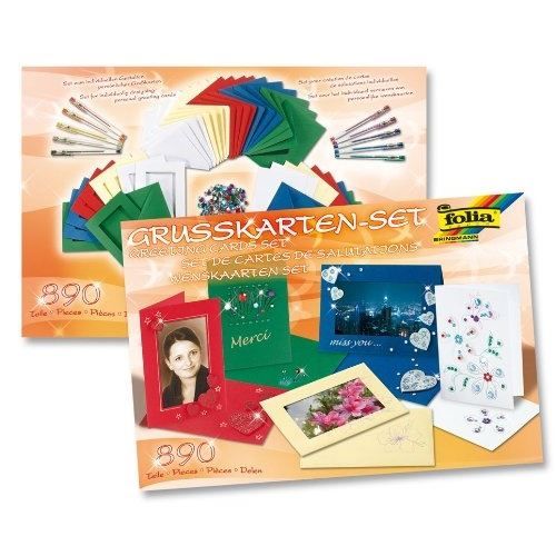 FOLIA Set de Cartes de Salutations 890 Pièces