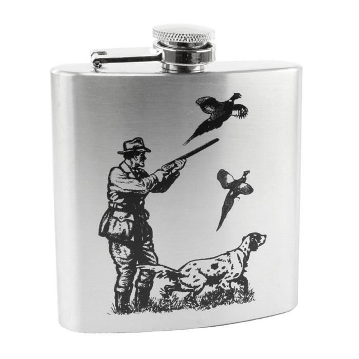 Flasque 170,1 gram Country d'impression de prise de vues – La chasse et la pêche en acier inoxydable de Motif. Shooting