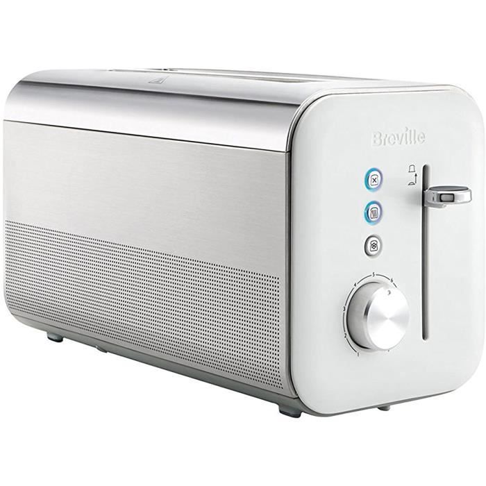 Breville - VTT688 - grille-pain 4 fentes - Collection ultra brillante - avec variateur de dorage et extraction facile - blanc