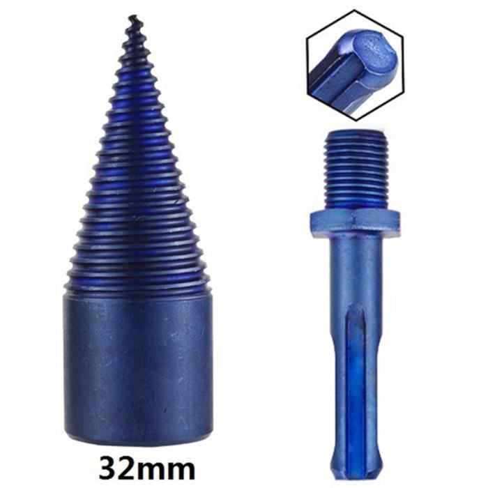 Foret à tête Fendeuse à Bois Vis Fractionnement Cône Conducteur Outil De Montage Fendeuses de bûches - Type 32mm Round Shank