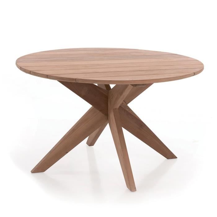 Table ronde en teck massif D 135 cm Sakai