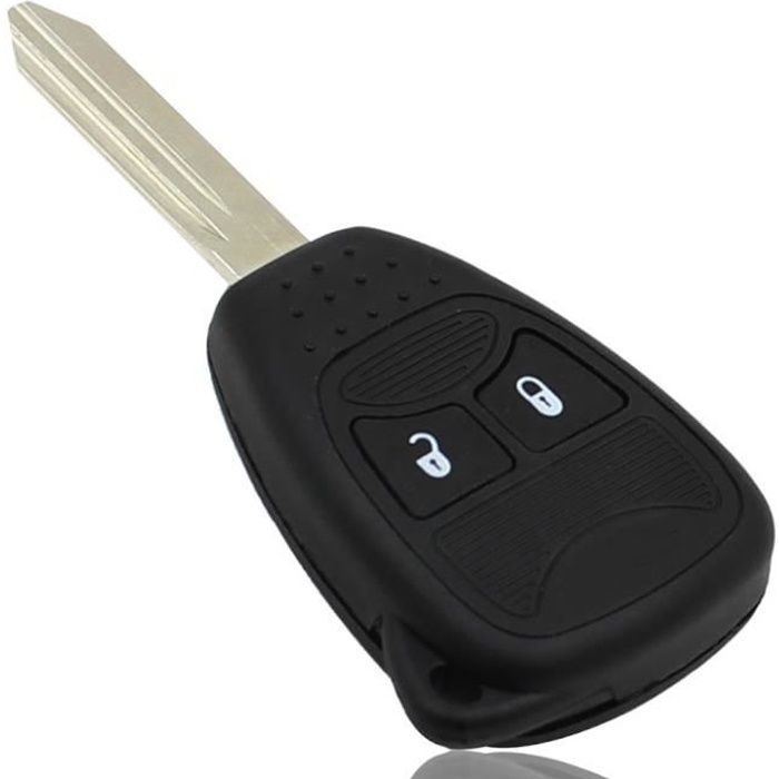Cle plip pour jeep grand cherokee wrangler compass patriot boitier 2 boutons telecommande @pro-plip