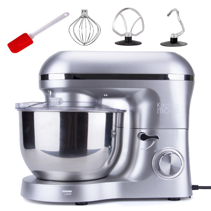Kitchen Move - Robot patissier multifonction BAT-1518-N - 1500W - Bol 5.5L - VIPER - Gris acier
