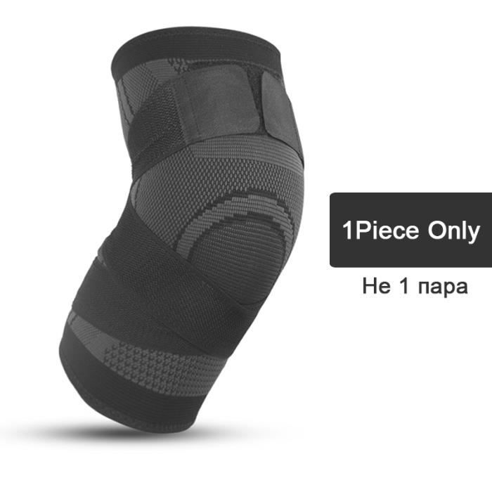 PROTEGE-CHEVILLES - CHEVILLERE,SKDK 1PC genouillère antidérapante Compression genou manches sport genouillère - Type Black-XL