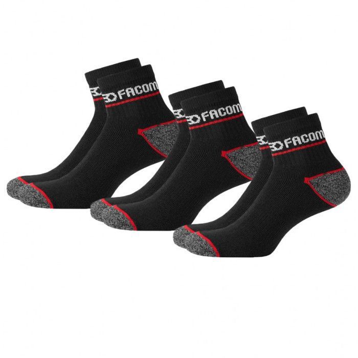 Lot de 3 paires de chaussettes noires Homme Facom