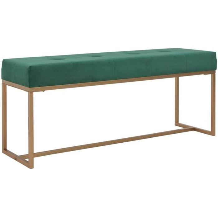 Banc 120 cm Vert Velours