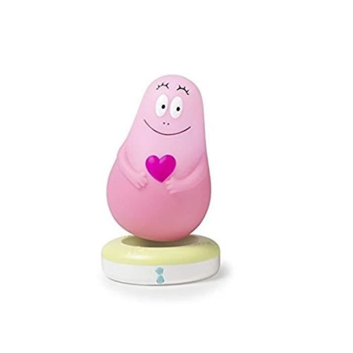 Pabobo - Lumilove Barbapapa - Veilleuse Nomade Bébé et Enfant - Chargeur Induction - Rose