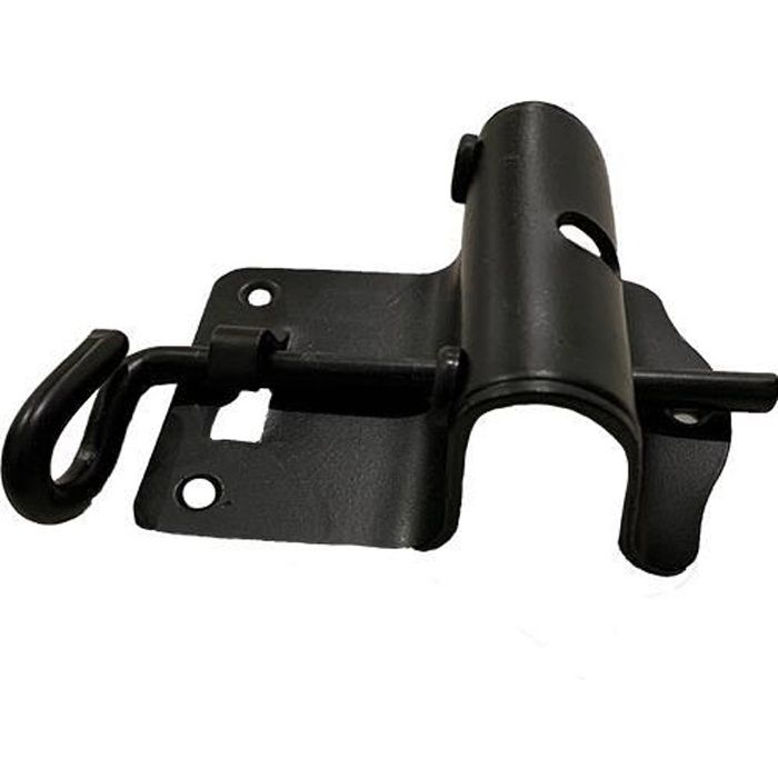Sabot de portail à butée réglable de 32 à 95 mm epoxy noir