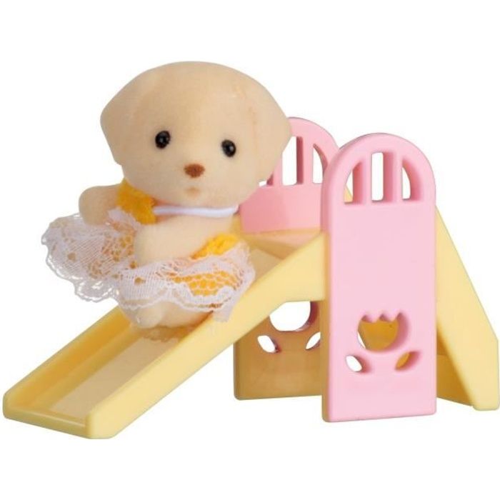 SYLVANIAN FAMILIES 5204 Valisette Bébé Chien + Toboggan