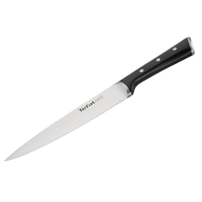 Tefal K2320714, Couteau de cuisine, 19,8 cm, Acier inoxydable, Acier inoxydable, Noir, Chine