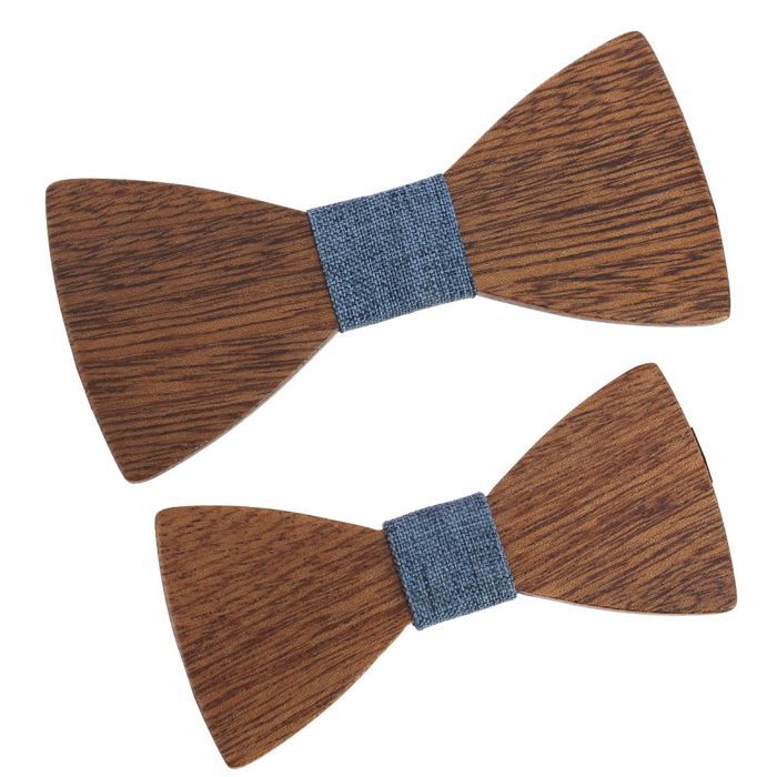 Tony & Paul - Noeud papillon - Duo père et fils - Bleu Jeans - Homme Oui