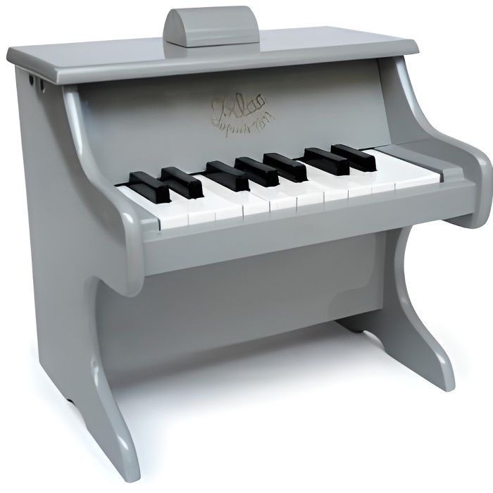 Vilac Piano Gris en bois 18 touches (avec partitions) Edition limitee - Jouet instrument musical